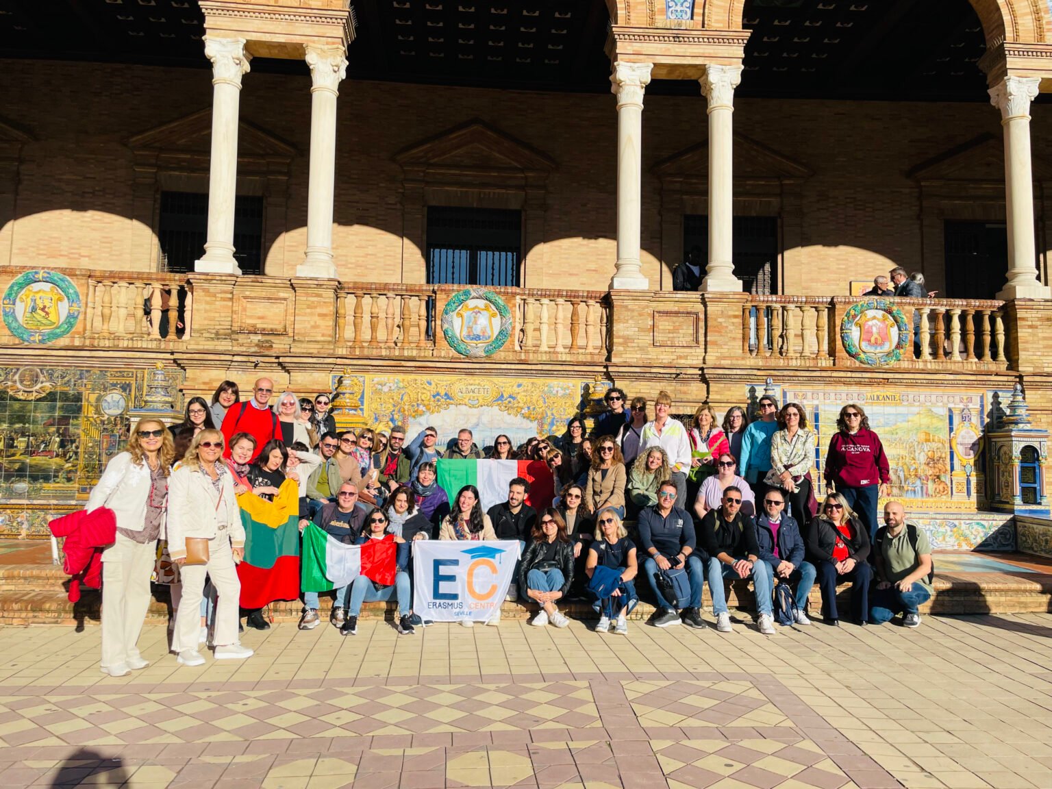 Erasmus plus teacher training course in Seville. Cultural visite. Sevilla. Spain. Erasmus+