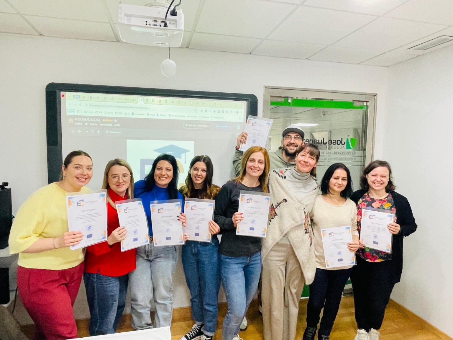 ERASMUS CENTRE SEVILLE. CERTIFICATE CEREMONY. KA1. Teacher training courses. Erasmus plus.